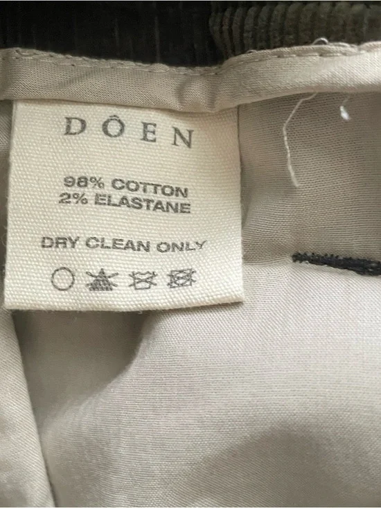 Doen Nelda Corduroy Pant Dark Green Olive Sz 4-6 Womens - Picture 6 of 16